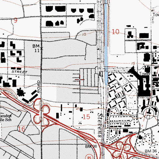 Topographic Map of Santiago Villa Mobile Home Park, CA
