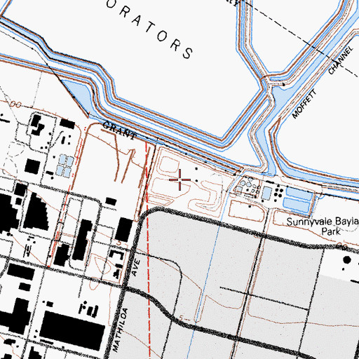 Topographic Map of Twin Creeks Sports Complex, CA