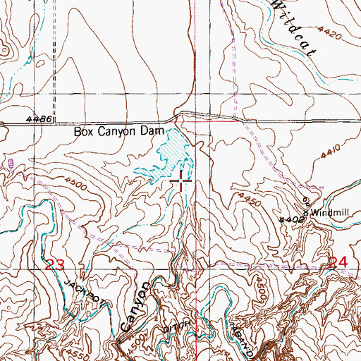 Topographic Map of Box Canyon, CO