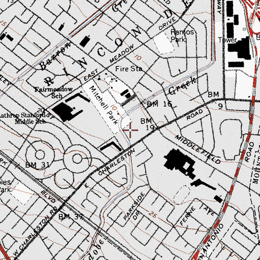 Topographic Map of Ohlone Playground, CA