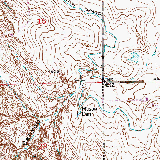 Topographic Map of Porter Canyon, CO