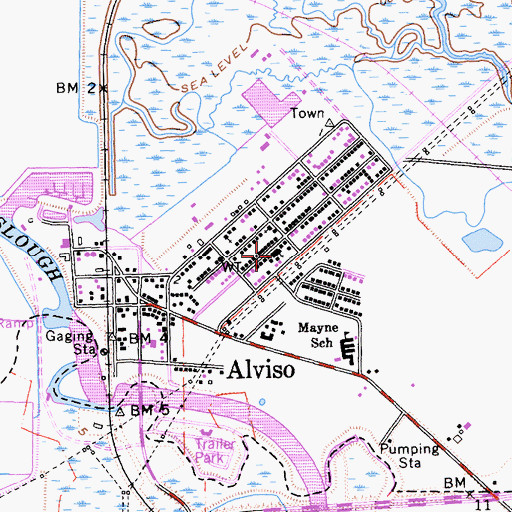 Topographic Map of Star of the Sea Church, CA