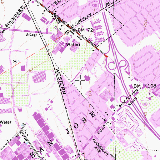 Topographic Map of Brooktree Elementary School, CA