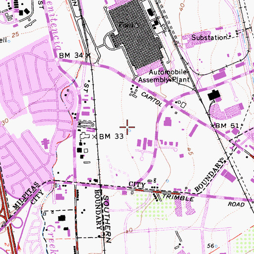 Topographic Map of Johnsville Mobile Home Park, CA