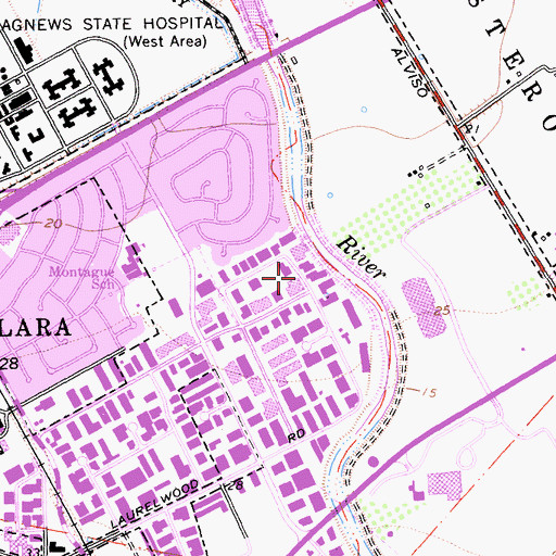 Topographic Map of Montague Park, CA