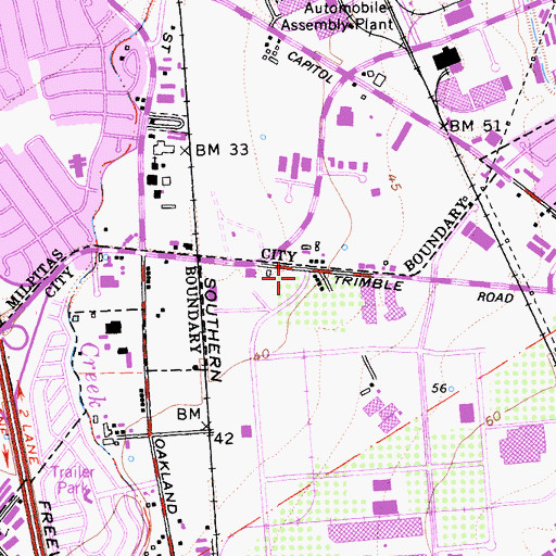 Topographic Map of North Valley Christian Church, CA