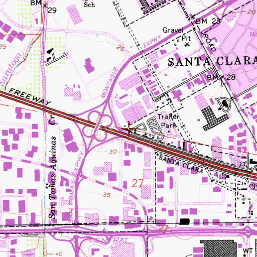 Topographic Map of Roundup Trailer Lodge, CA
