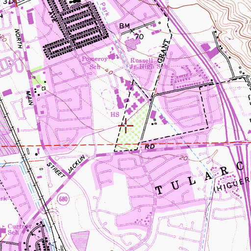 Topographic Map of Sandlewood Park, CA