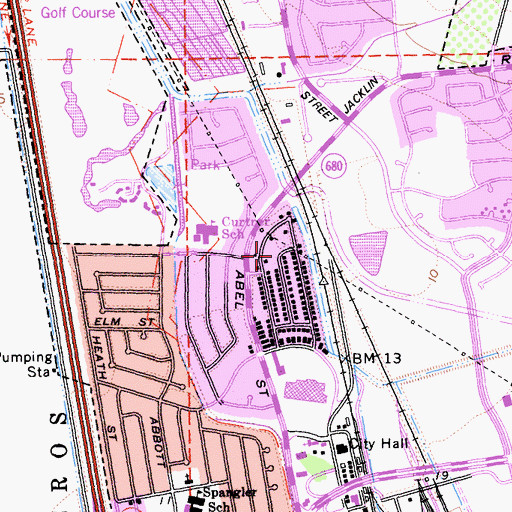 Topographic Map of Santa Teresa Catholic Church, CA