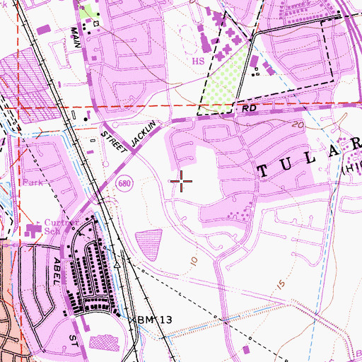 Topographic Map of Strickroth Park, CA