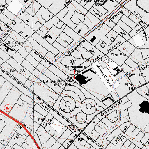 Topographic Map of Bolton Children Center, CA