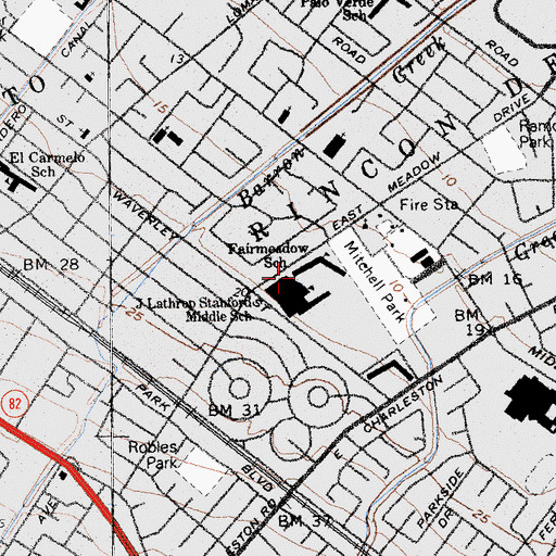 Topographic Map of Jackson Center, CA