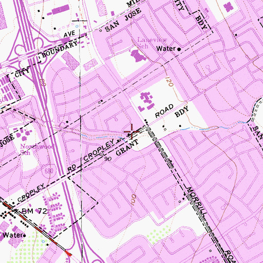Topographic Map of The Church of Jesus Christ of Latter Day Saints, CA