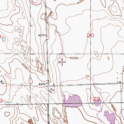 Topographic Map of Antelope Draw, CO