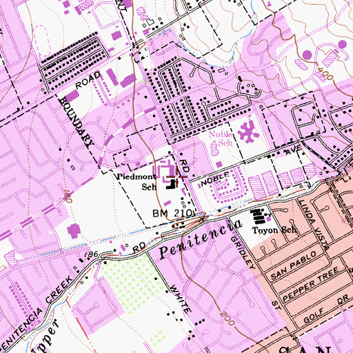 Topographic Map of Kingdom Hall of Jehovahs Witnesses, CA