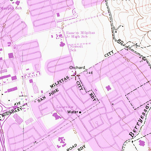 Topographic Map of Korean Presbyterian Church, CA