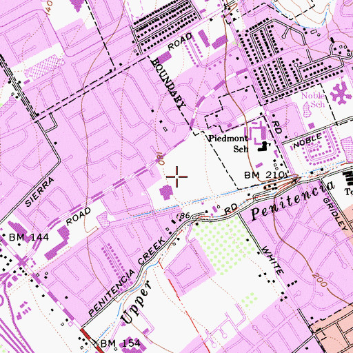 Topographic Map of Penitencia Creek County Park, CA