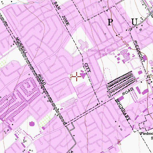 Topographic Map of Ruskin Elementary School, CA