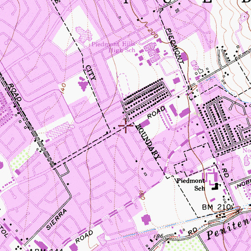 Topographic Map of Saint Victors Church, CA