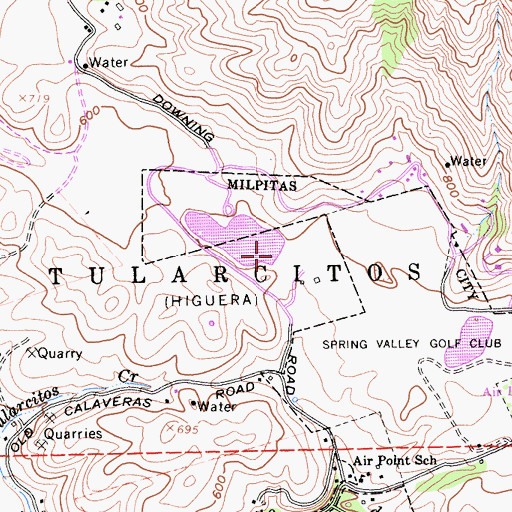 Topographic Map of Sandy Wool Lake, CA