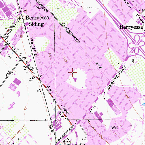 Topographic Map of Vinci Park, CA