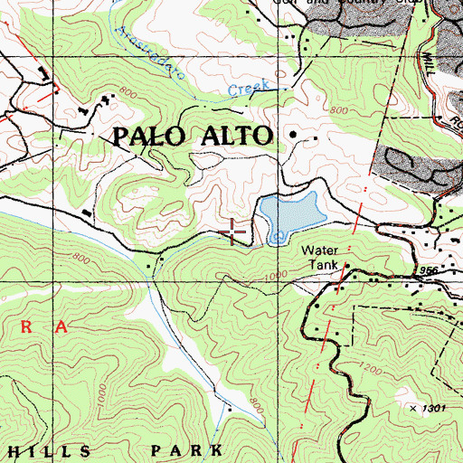Topographic Map of Borondo Lake, CA