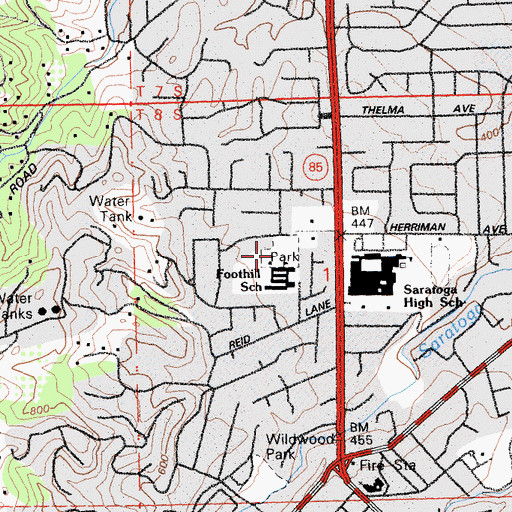 Topographic Map of Deer Park, CA