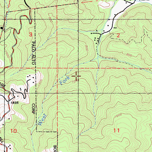 Topographic Map of Foothills Open Space Preserve, CA
