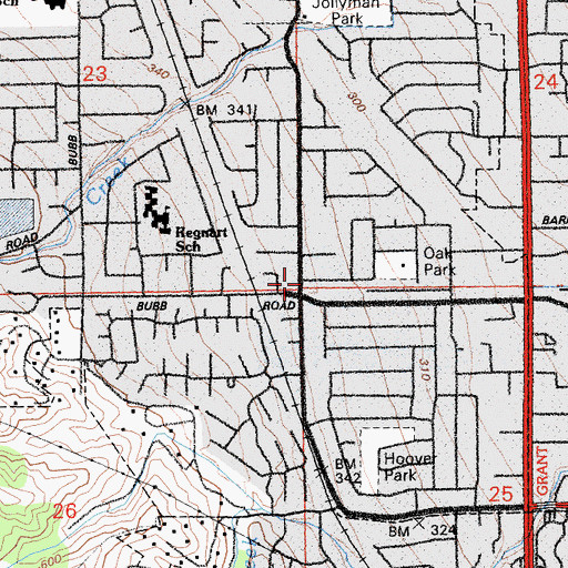 Topographic Map of International Baptist Church, CA