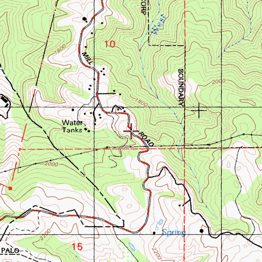 Topographic Map of Los Trancas Open Space Preserve, CA