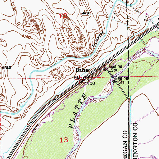 Topographic Map of Balzac, CO