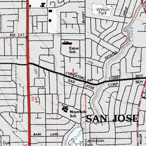 Topographic Map of All-American Shopping Center, CA