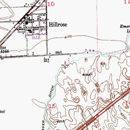 Topographic Map of Lower Platte and Beaver Ditch, CO