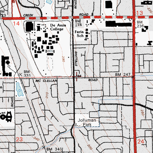 Topographic Map of Church of the Nazarene, CA