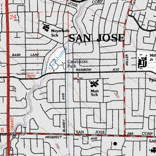 Topographic Map of Home of Christ Chinese Church, CA