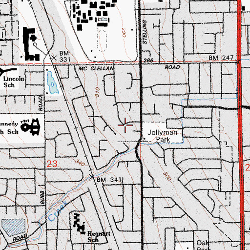 Topographic Map of Redeemer Lutheran Church, CA