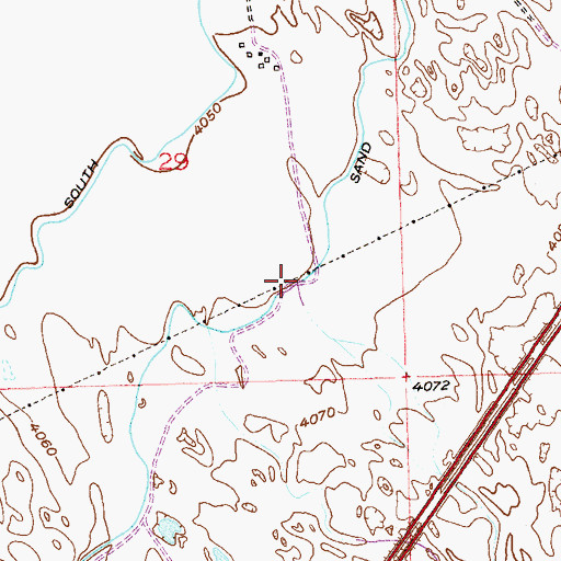 Topographic Map of Sand Hill Ditch, CO