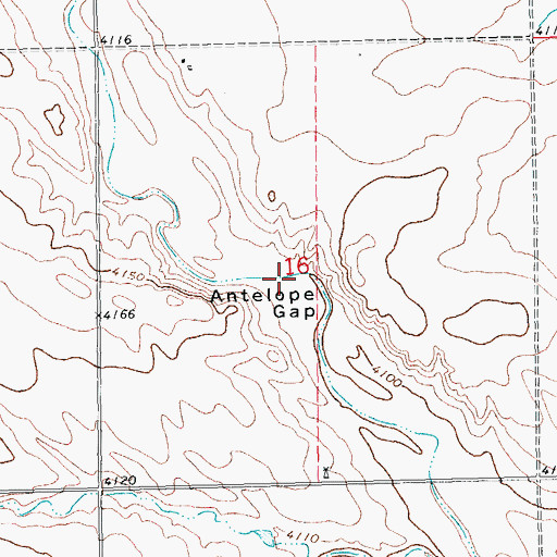 Topographic Map of Antelope Gap, CO