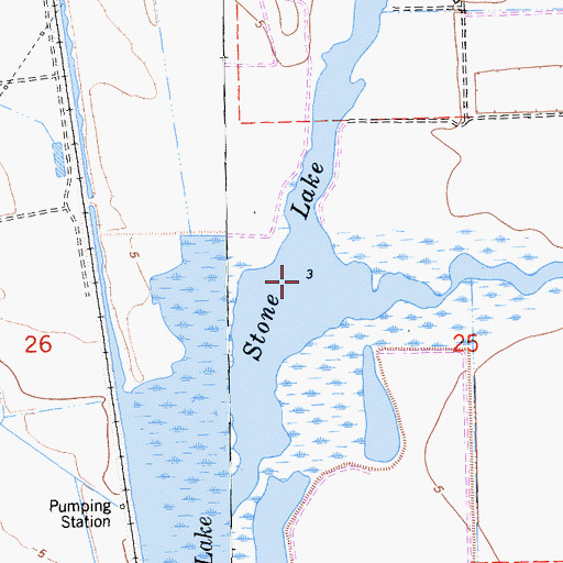 Topographic Map of South Stone Lake, CA