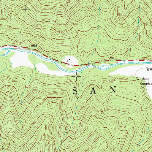 Topographic Map of Bear Creek (historical), CO