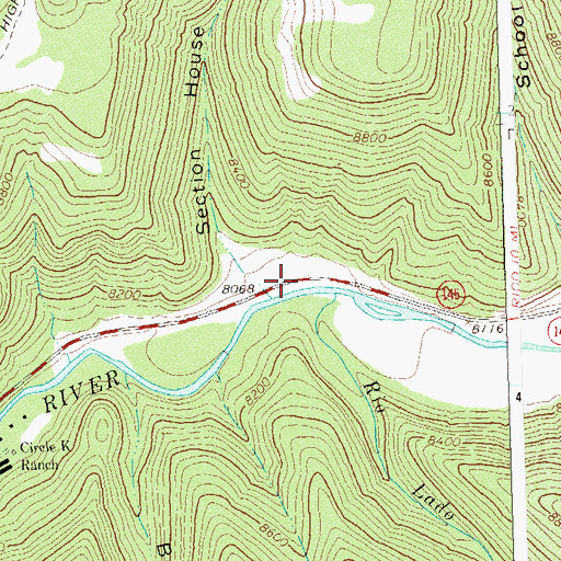 Topographic Map of Rio Lado (historical), CO