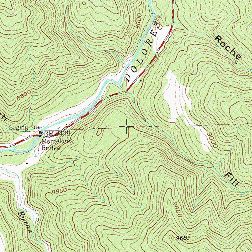 Topographic Map of Montelores (historical), CO
