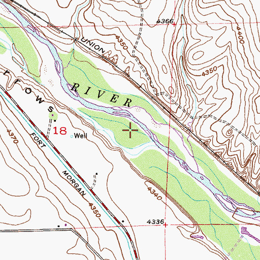 Topographic Map of Narrows, CO