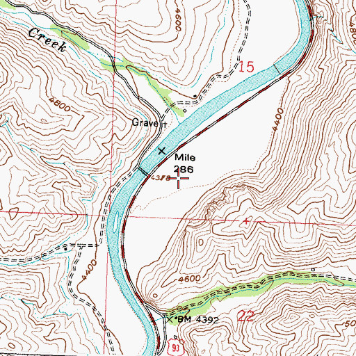 Topographic Map of Elk Bend, ID