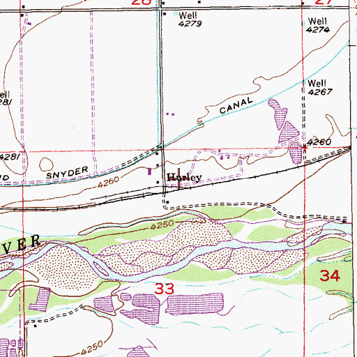 Topographic Map of Hurley, CO