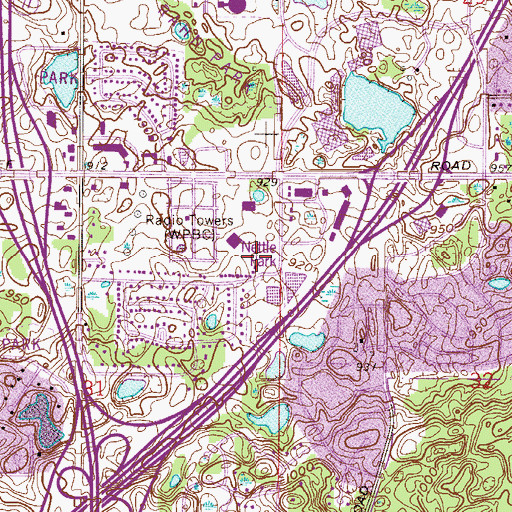 Topographic Map of Nettle Park, MN