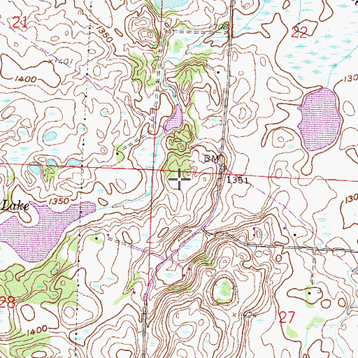 Topographic Map of Cook Family Cemetery, MN