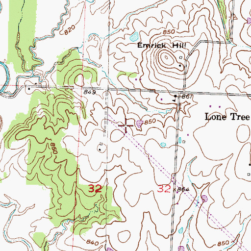 Topographic Map of Rural Home (historical), MO