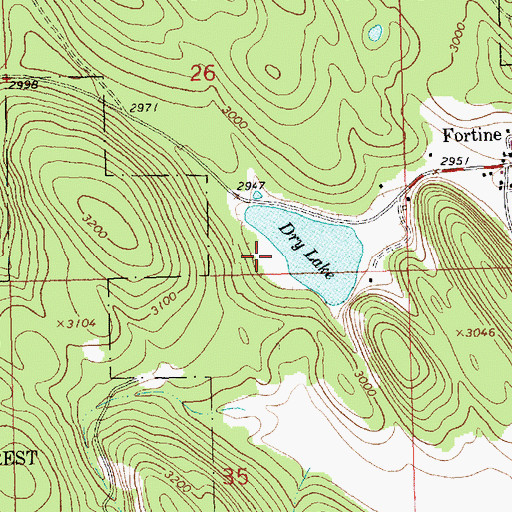 Topographic Map of Eagle Lake Ranch, MT