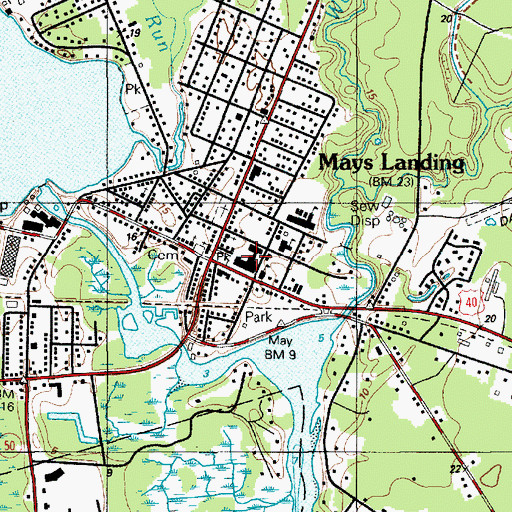 Topographic Map of Atlantic County Court House, NJ